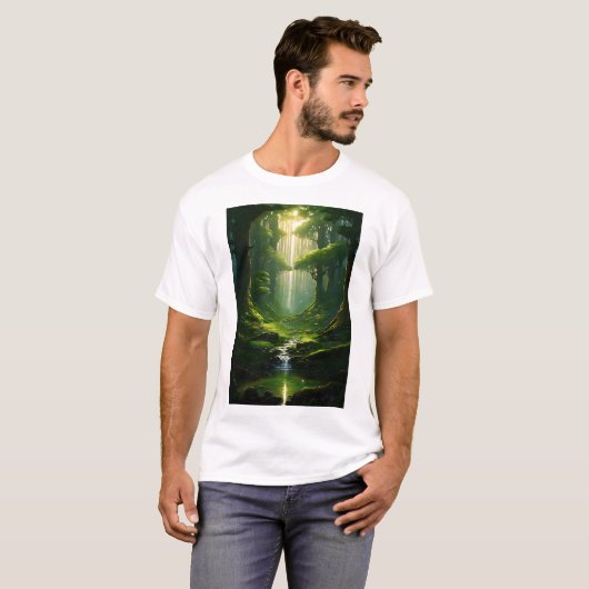 Betoverd bos pad t-shirt (Voorkant volledig)