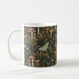 Betoverd Bos Paddenstoel | Vintage Botanische Koffiemok