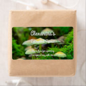 Betoverd bos, paddenstoelen Moss gepersonaliseerd Etiket (Insitu)