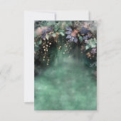 Betoverd bos Periwinkle Woodland Quinceanera Bedankkaart (Achterkant)