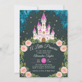 Betoverd bos prinses kasteel baby meisje douche kaart (Voorkant)