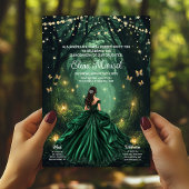 Betoverd bos Quinceañera Kaart