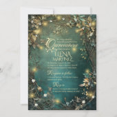 Betoverd bos Quinceanera smaragdgroen Kaart (Voorkant)