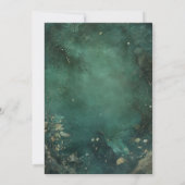 Betoverd bos Quinceanera smaragdgroen Kaart (Achterkant)