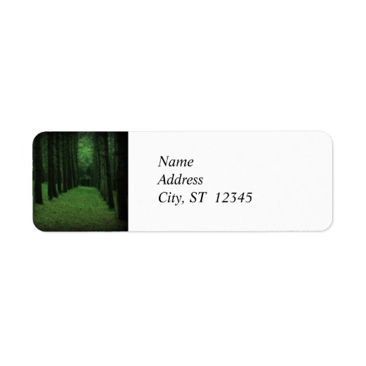 Betoverd bos retouradreslabel etiket (Voorkant)