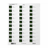 Betoverd bos retouradreslabel etiket (Full Sheet)