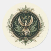  betoverd bos ronde sticker (Voorkant)