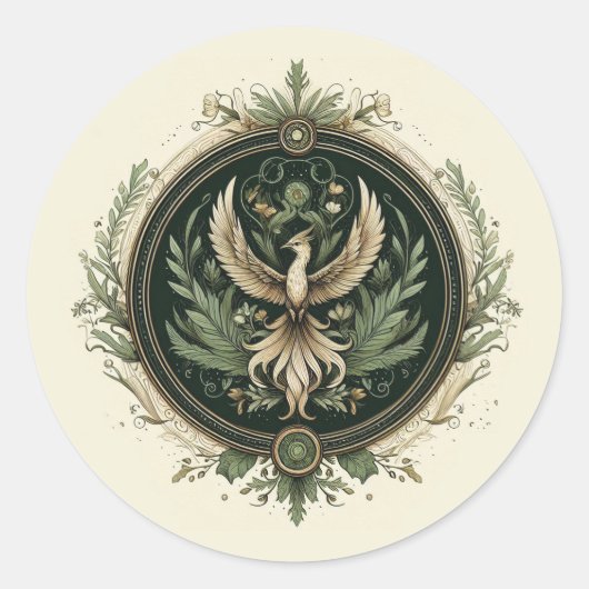  betoverd bos ronde sticker (Voorkant)