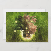 Betoverd bos roze fee uitnodiging (Achterkant)