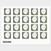 Betoverd Bos Rustieke Bomen Gouden Glitters Vierkante Sticker (Vel)