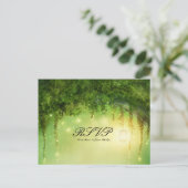 Betoverd Bos Rustieke RSVP Trouw Postkaart Uitnodiging Briefkaart (Staand voorkant)