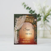 Betoverd Bos Sla de Datum Op Postkaart Aankondigingskaart (Staand voorkant)