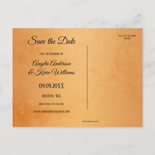 Betoverd Bos Spara-datum Ansichtkaart Aankondigingskaart (Achterkant)