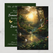 Betoverd bos Sweet 16 rivier Konijn Fee Kaart (Voorkant / Achterkant)