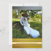 Betoverd bos uw foto na bruiloftsfeest kaart (Achterkant)