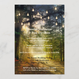 Betoverd bos uw foto na bruiloftsfeest kaart