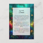 Betoverd bos van stralende juwelen bruiloft informatiekaartje (Voorkant)