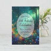 Betoverd bos van stralende juwelen Custom Year Kaart (Staand voorkant)