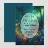 Betoverd bos van stralende juwelen Custom Year Kaart (Voorkant / Achterkant)