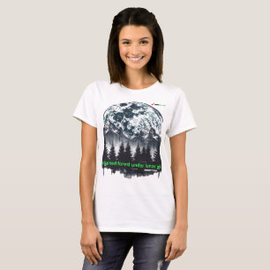 Betoverd Bos Volle Maan Natuur Grafische T-shirt