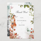 Betoverd Bos Vos Wolf Hert Trouw Bedankt Kaart (Voorkant / Achterkant)