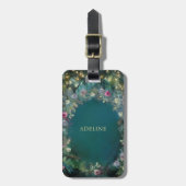 Betoverd bos Wild Roos Greenery Fairy Woodland Bagagelabel (Voorkant verticaal)