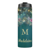 Betoverd bos Wild Roos Greenery Fairy Woodland Thermosbeker (Voorkant)