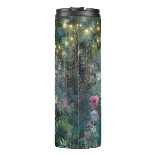 Betoverd bos Wild Roos Greenery Fairy Woodland Thermosbeker (Achterkant)