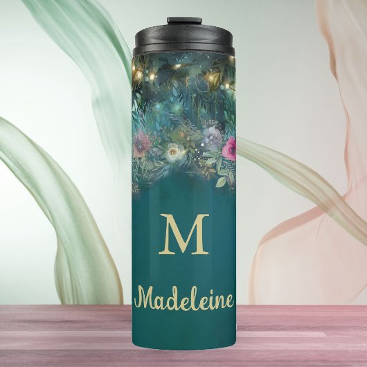 Betoverd bos Wild Roos Greenery Fairy Woodland Thermosbeker