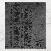 Betoverd bos, zwart bos, zwart en wit wijn etiket (Enkel label)