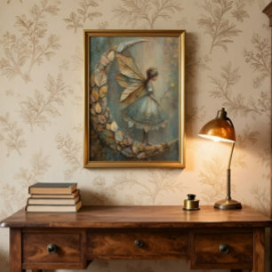 Betoverd Bosblad Fee Fantasie Kunst Poster