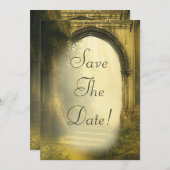 Betoverd bosboog Save The Date Kaart (Voorkant / Achterkant)