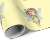 Betoverd bosfee: pastelgroene fee cadeaupapier (Rol Hoek)