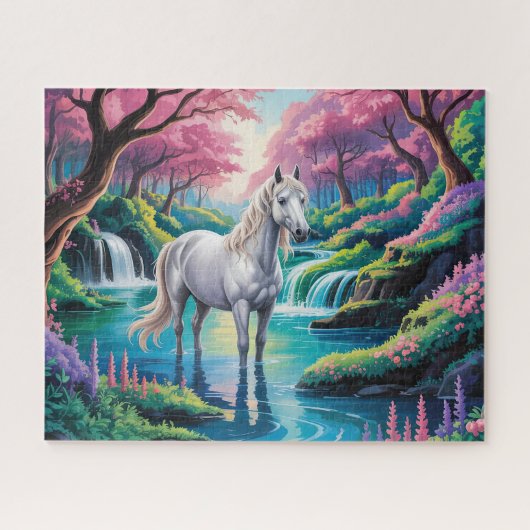 Betoverd bospaard legpuzzel (Horizontaal)