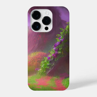 Betoverd bospad met met bloemen bedekte boog iPhone 14 plus hoesje