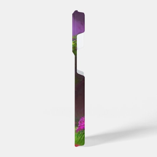 Betoverd bospad met met bloemen bedekte boog iPhone hoesje (Linkerkant)