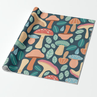 Betoverd bospaddenstoelenpatroon cadeaupapier