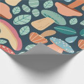 Betoverd bospaddenstoelenpatroon cadeaupapier (Hoek)