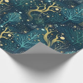 Betoverd bospatroon cadeaupapier (Hoek)