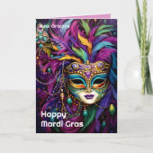 💜💛betoverd carnaval kaart (Voorkant)