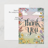 Betoverd charmant bos bedankkaart (Voorkant / Achterkant)