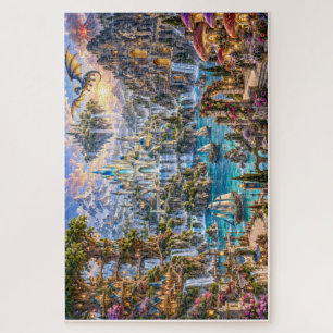 Betoverd Drakenkoninkrijk – Magische Fantasie Were Legpuzzel