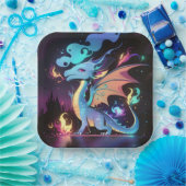 Betoverd Drakenvuur Papieren Bordje (Feest)