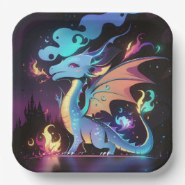 Betoverd Drakenvuur Papieren Bordje