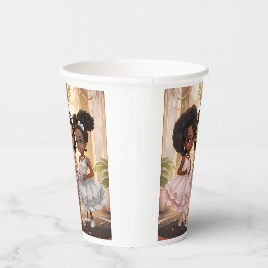 Betoverd Elixir Melanated Princess Magic Papieren Bekers (Rechts)