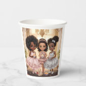 Betoverd Elixir Melanated Princess Magic Papieren Bekers (Voorkant)