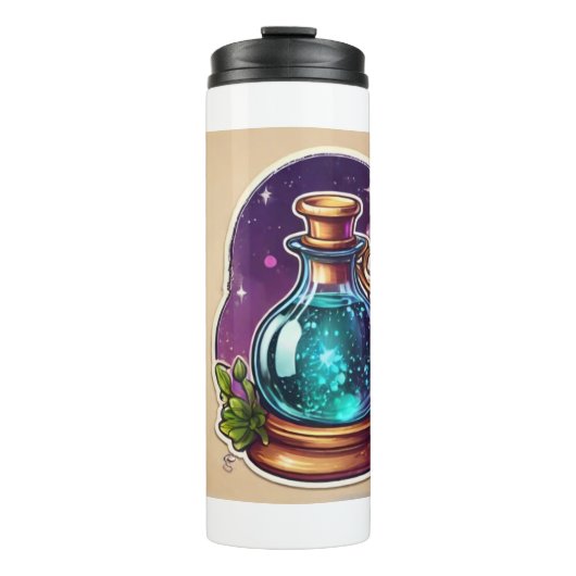 Betoverd Elixir: sprankelende drankfles Thermosbeker (Voorkant)