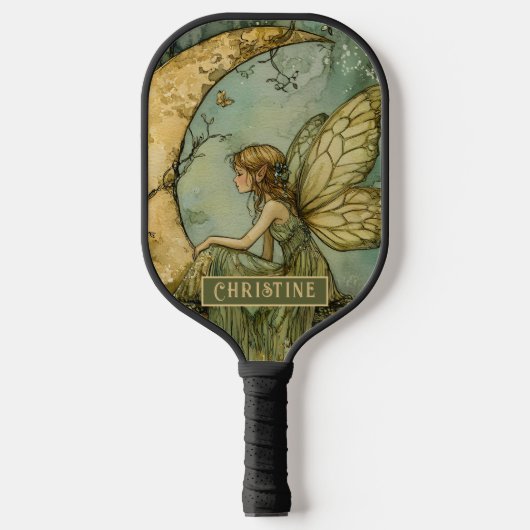 Betoverd Fee Halvemaan Pickleball Paddle (Voorkant)