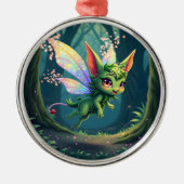 Betoverd Feeënbeestje – Magisch Bos Sprookje Metalen Ornament (Voorkant)
