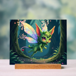 Betoverd Feeënwezentje – Magisch Bosspookje  Acryl Bord
